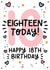 Cute 18th Birthday Card - Eighteen Today! - For Her created by Lyndsay Moon