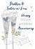 Traditional 25th Anniversary Card - Champagne - For Brother And Sister In Law created by Katie Phythian Design