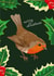 Festive Merry Christmas Card - Cute Robin & Holly For Friends & Family created by Featherkissed