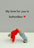 Funny Valentines Card - Bottomless Love - Bent Over created by Bold & Bright Cards