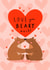 Cute Valentine's Day Card - I Love You Beary Much created by Nicola Watson