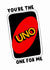 Fun Valentine's Day/Anniversary Card - Uno - You're The Uno One For Me created by The Blunt Badger