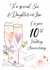 Traditional 10th Anniversary Card - For Son & Daughter In Law - Glasses created by Katie Phythian Design