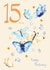 Classic 15th Birthday Card - For Girls - Pretty Butterflies created by SABIVO Design by Sabina