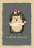 Cute Christmas Card - Hedgehog Hug created by Poet and Painter