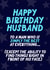 Funny Birthday Card - For Husband - Simply The Best created by Blush & Blossom 