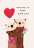 Cute Valentine's Day/Anniversary Card - Otter - Otterly In Love With You created by Holly Fox