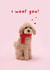Cute Valentine's Day Card - I Woof You created by Lemon and Sugar