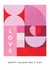 Arty Valentine's Day Card - Love - Contemporary Pattern created by Lemon and Sugar