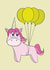Congratulations with Balloons Holding a Unicorn Birthday created by Diego Carvalho