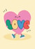 Cute Valentine's Day Card - Giant Heart - Love created by Lucy Maggie Designs