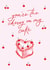 Cute Valentine's Day Card - Pink Cherry - Cake created by Making Meadows Ltd
