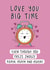 Cute Valentine's Day Card - Love You Big Time - Alarm Clock created by Muses & May 
