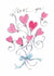 Traditional Valentine's Day/Anniversary Card - Heart Balloons created by Gabrielle Solly Illustration