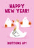 Cute New Year Card - Bottoms Up! - Ducks created by Lucy Maggie Designs