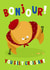 Cute Love & Friendship Card - Bonjour! - You Silly Croissant created by Lucy Maggie Designs