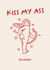Cheeky Valentine's Card - Kiss My Ass Please - Cupid created by Hey Bungalow Designs