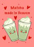 Cute Valentine’s Day Card - Matcha Made in Heaven created by Linda Loves It!
