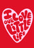 Cute Valentine’s Day Card - Hand Lettered Heart Design - I Love Our Little Life created by Ria Hope Design