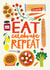 Arty Birthday Card - Eat Celebrate Repeat - Foody created by AbiGoLucky