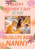 Classic Mother's Day Card - For Nanny - Absolute Best Nanny created by Sweetlove Press