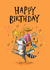 Cute Birthday Card - Racoon - Musical Instruments created by Jennifer Jamieson