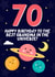 Cute 70th Birthday Card - For Best Grandma - Universe created by Blush & Blossom 