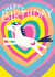 Cute Birthday Card - Flying Unicorn - Rainbow Heart created by Paper Salad
