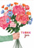 Illustrated Bunch of Flowers - Thank You Card created by Debbie Daley Illustrations