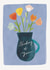 Thinking of You Card – Floral Vase Illustration created by Krupali Patel