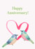 Lovely heart and birds Anniversary card for lovebird couple created by Fatema Khambati