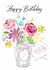 Pretty Birthday card - For Her - floral vase created by Katie Phythian Design