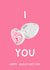 Funny Cute I Heart You Butt Plug Valentine's Day Card For Boyfriend/Girlfriend created by YAWN DESIGNS