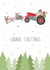 Funny Farmer Sheep & Tractor Christmas Card created by FELLTARN