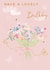 Classic Floral Birthday Bouquet Card - Bees Butterflies - Daisies Meadow Flowers created by SABIVO Design by Sabina