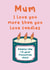 Mother's Day Card - Love You More Than You Love Candles created by Stuck Shop Gifts