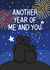 Another Year of Me and You - Cute New Year Card for Husband - For Him created by TeePee Creations
