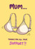 Funny Mother's Day Card - Thanks For All Your Support - Bra created by Bryony Jackson Walters