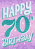 Pretty Birthday Card - 70th - Botanical typography created by Alice Griffiths Illustration