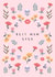 Classic Mother's Day Card - Best Mum Ever - Flowers created by Sad Girl Illustration