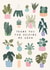 Classic Mother's Day Card - Thank You For Helping Me Grow - Plants created by Sad Girl Illustration