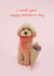 Cute Mother's Day Card - I Woof You - Needle Felt Dog created by Lemon and Sugar 