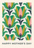 Arty Mother's Day Card - Retro Tulip Pattern created by Taya Cosgrove