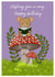 A whimsical woodland birthday card created by Sharonflemingart