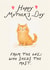 Cute Mothers Day Card - From The Cat - The One Who Sheds The Most created by Mrs Best Paper Co.