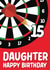 Traditional darts-themed birthday card for your daughter created by Quinton cards