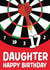 Traditional darts-themed birthday card for your 17 year old daughter created by Quinton cards