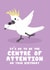 Funny Birthday Card – Cockatoo – Centre of Attention – Cute Animal Card created by @Cupsie's Creations