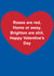 Funny Valentine's Day Card - Roses Are Red - Brighton Are Shit created by The Cake Thief