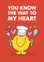 Mr. Men Valentine's Day Card - You Know The Way To My Heart - Foodie Lover created by Mr. Men